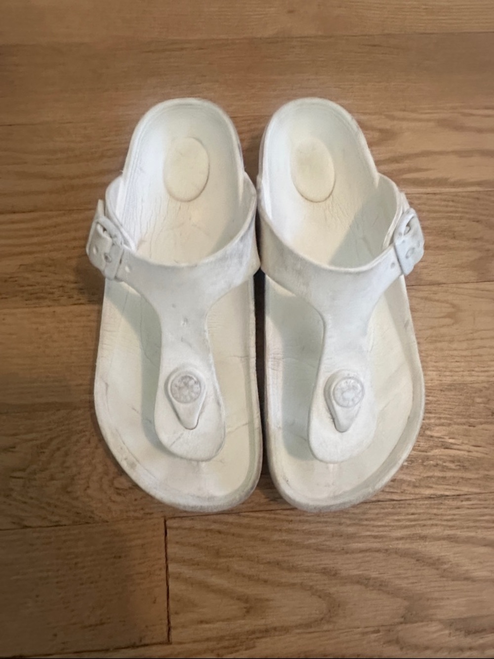 Birkenstock White Kids Thong Sandals